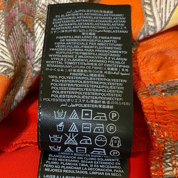 Guess Orange and Yellow Patterned Mini Dress Size 6 - Picture 8 of 9